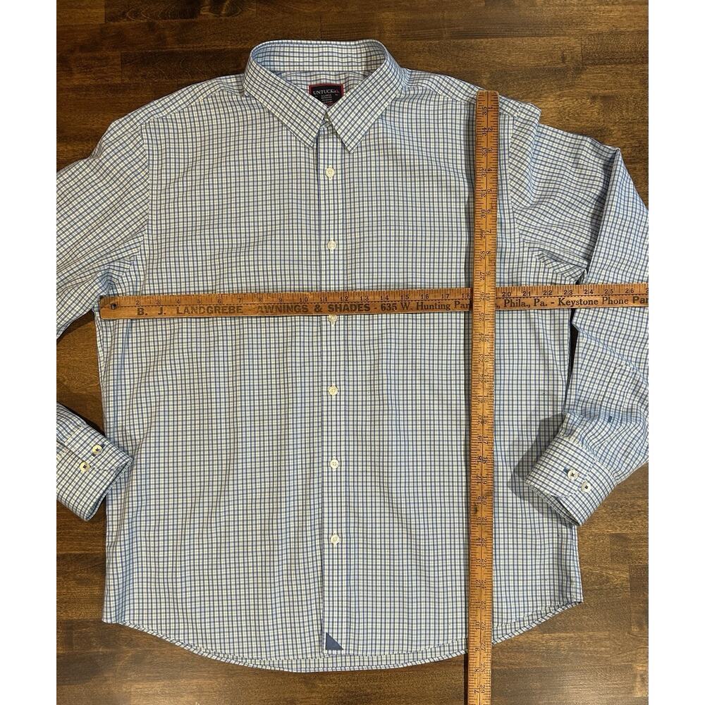 Untuckit Men’s Button Down Shirt XL Plaid Cotton Wrinkle Free - Picture 2 of 5